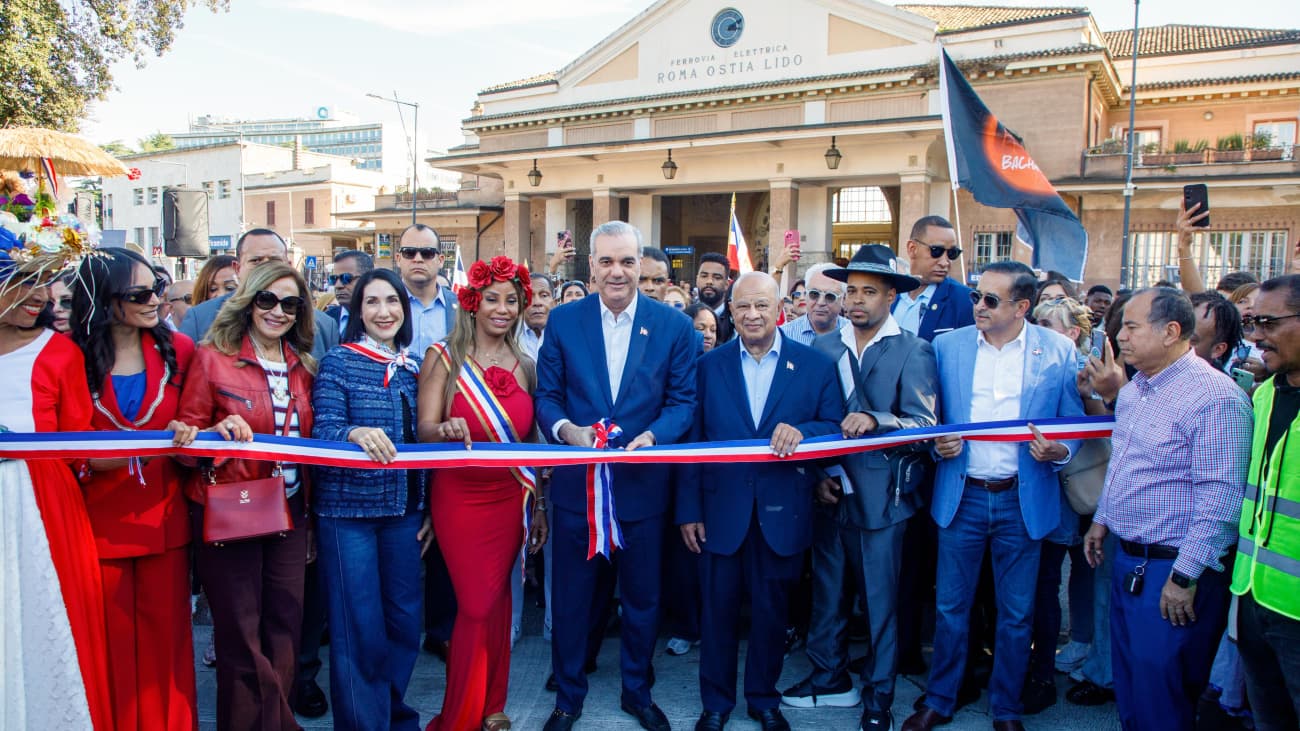 Abinader inaugura la Parada Dominicana en Roma y destaca el aporte de la diáspora en Italia
